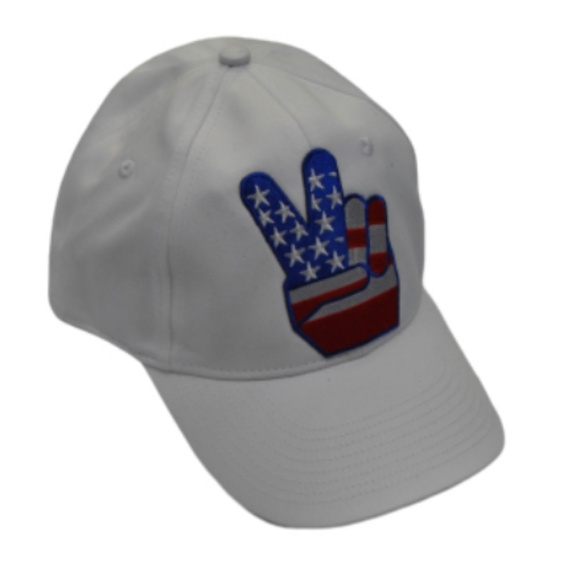 White Peace Snapback cap - Picture 2 of 3